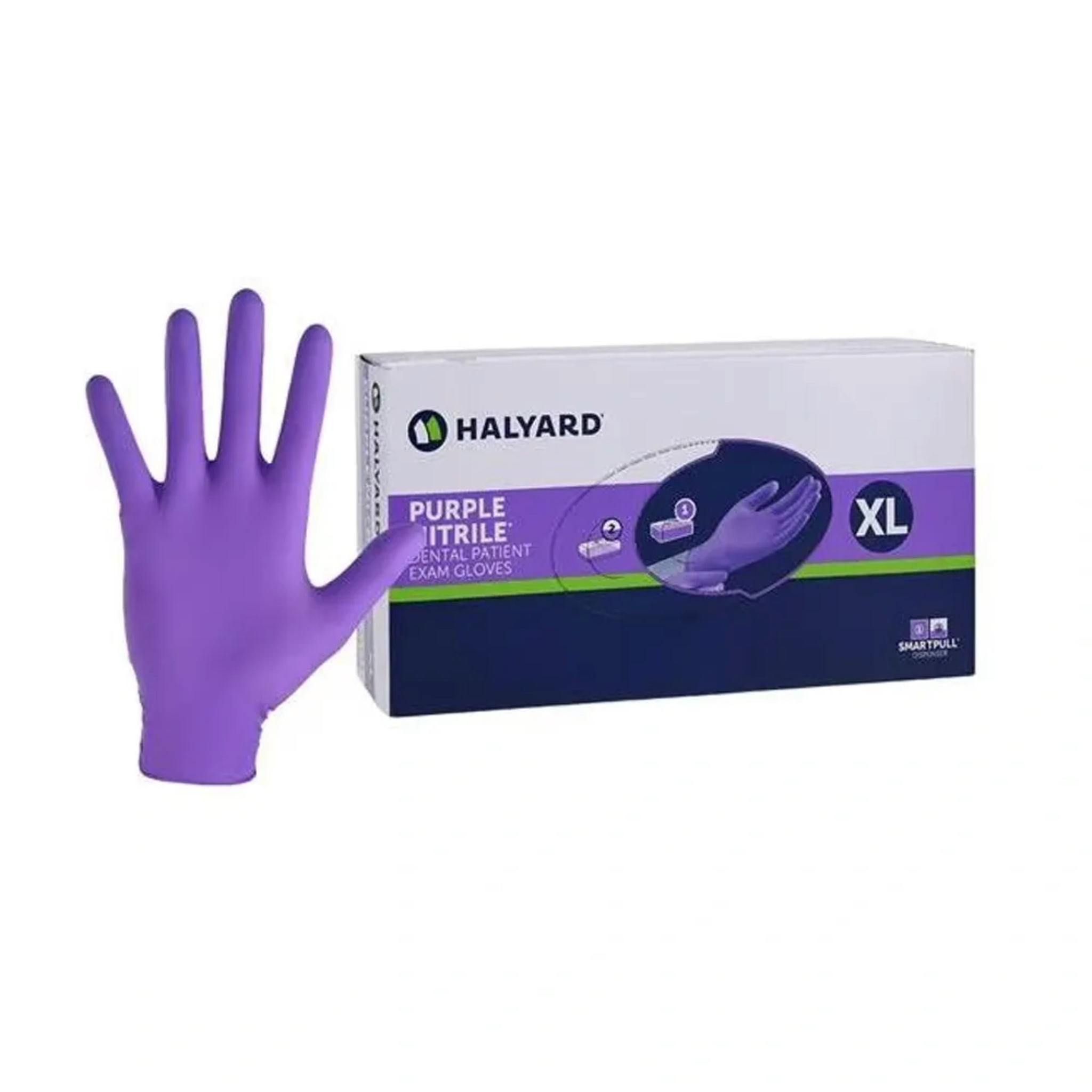 Halyard 55084-65 Purple Nitrile Powder-Free Exam Gloves, Extra