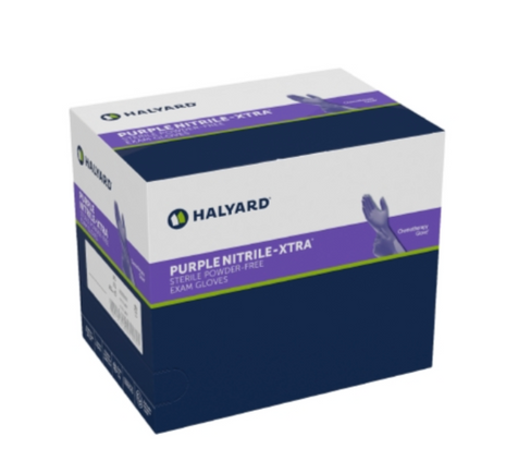 Halyard Purple Nitrile-Xtra Exam Gloves, Powder-Free, Sterile (REF 14263) 200CT