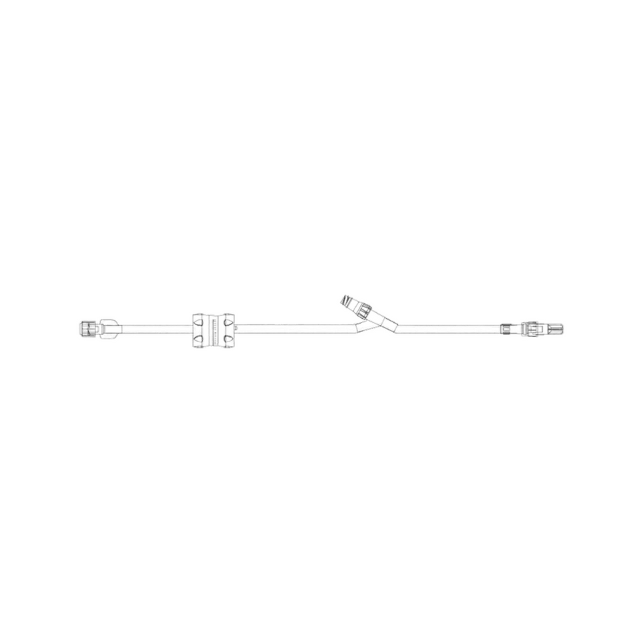 ICU Medical Macrobore IV Extension Set – 18", Clave, Easydrop Flow Controller