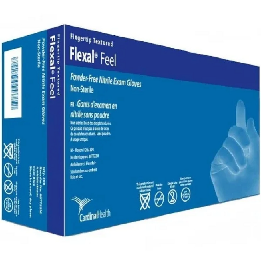 Flexal Feel Nitrile Exam Gloves – Small, Powder-Free, 300 Count