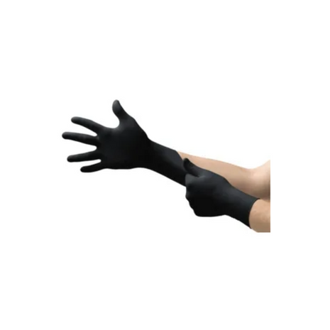 Microflex Onyx N641 Powder-Free Nitrile Exam Gloves – Black, Size Small, 100/Box