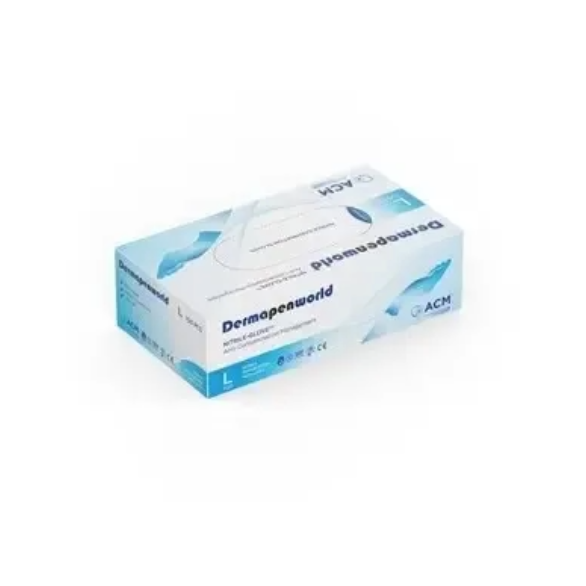 Dermapenworld Nitrile Examination Gloves – Large, Powder-Free, 100/Box