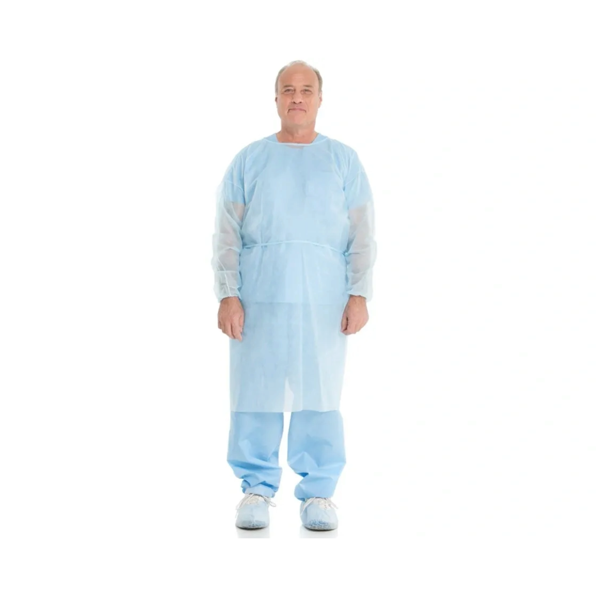 HALYARD 69129 Spunbond Isolation Gown – XL, Blue, 100 Count