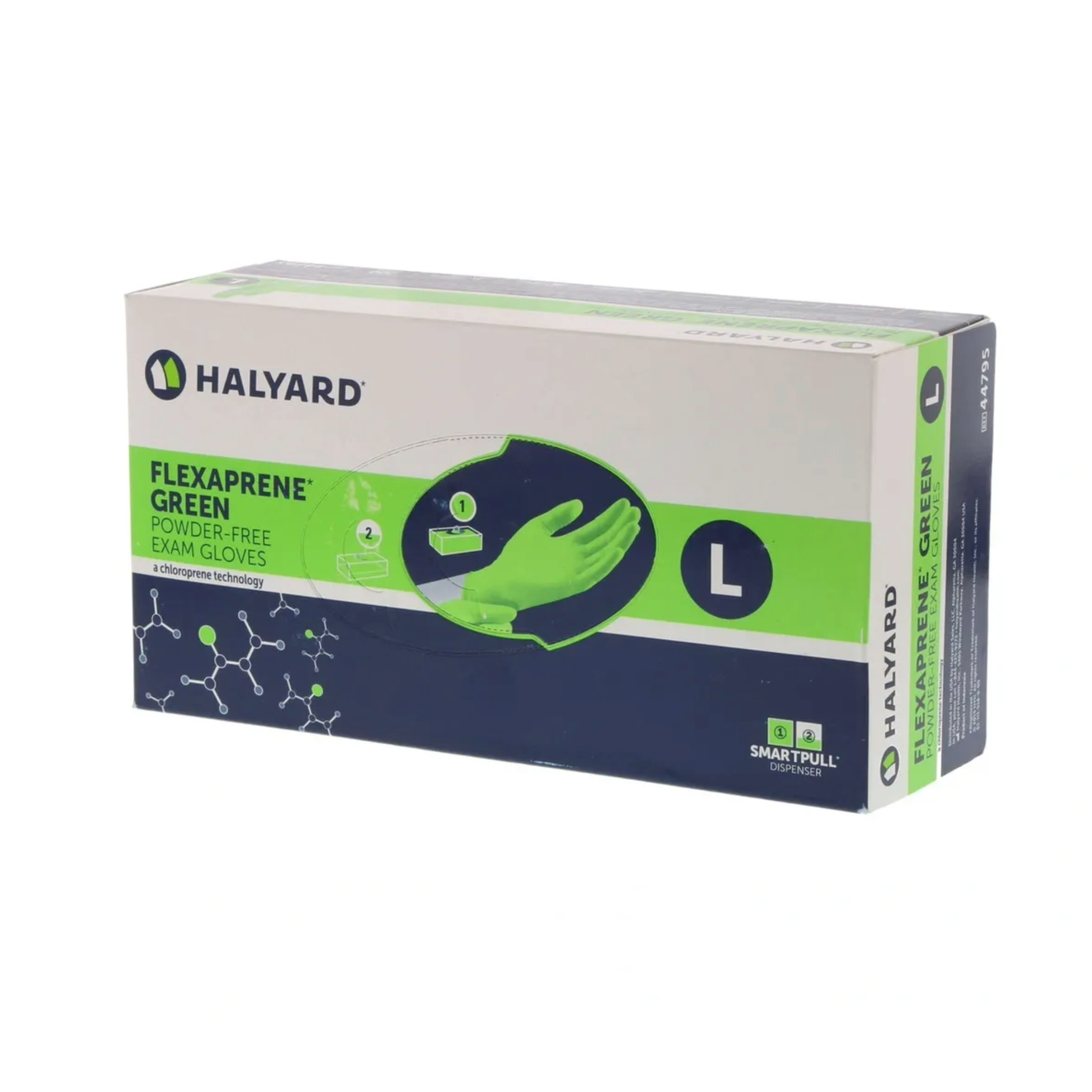 Halyard 44795-00 Flexaprene Green Powder-Free Exam Gloves – Large, 2000 Count