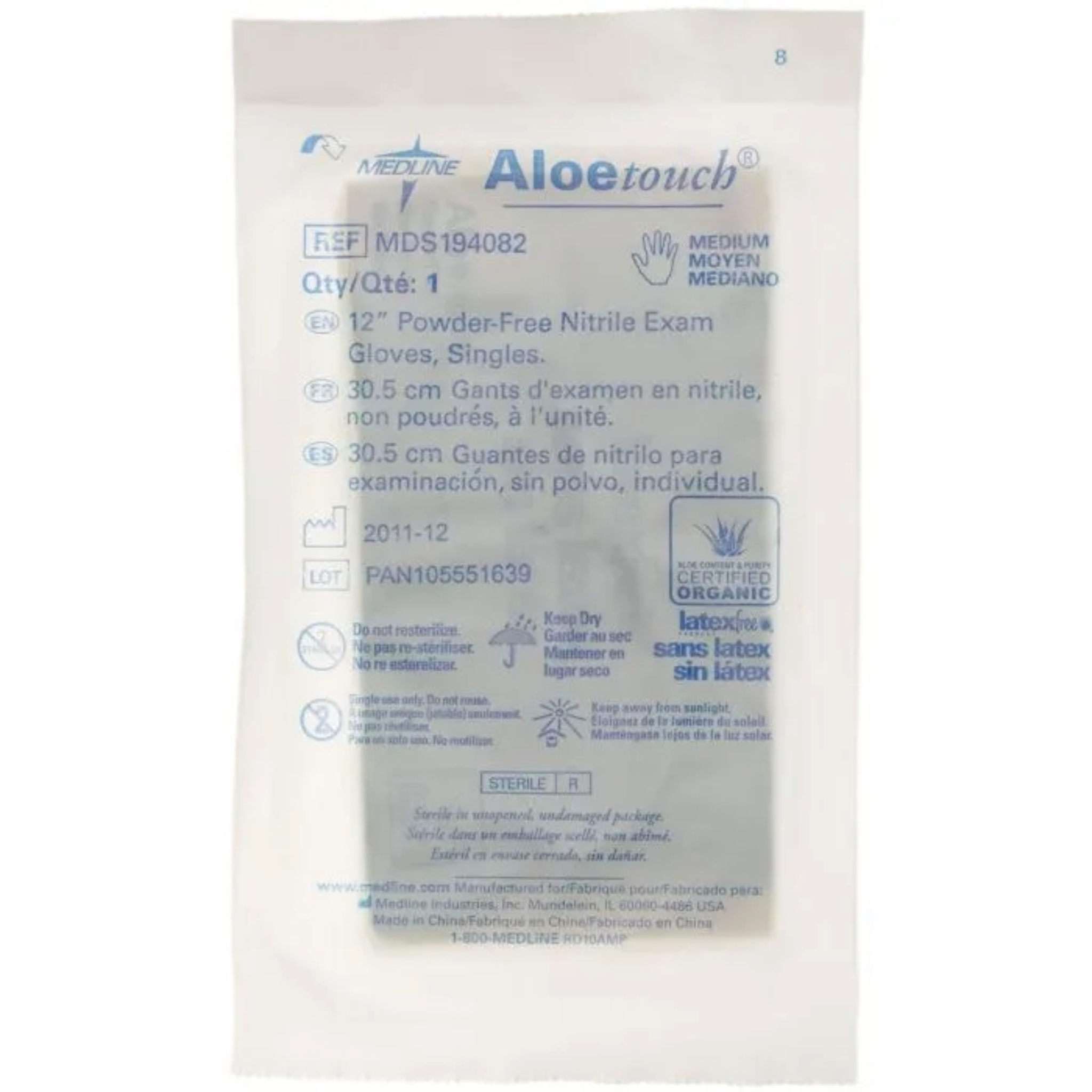 Medline 194082 AloeTouch 12