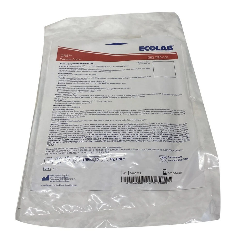 ECOLAB ORS-100N Fluid Warming Drape, 44 x 44 Inch, 24/Box