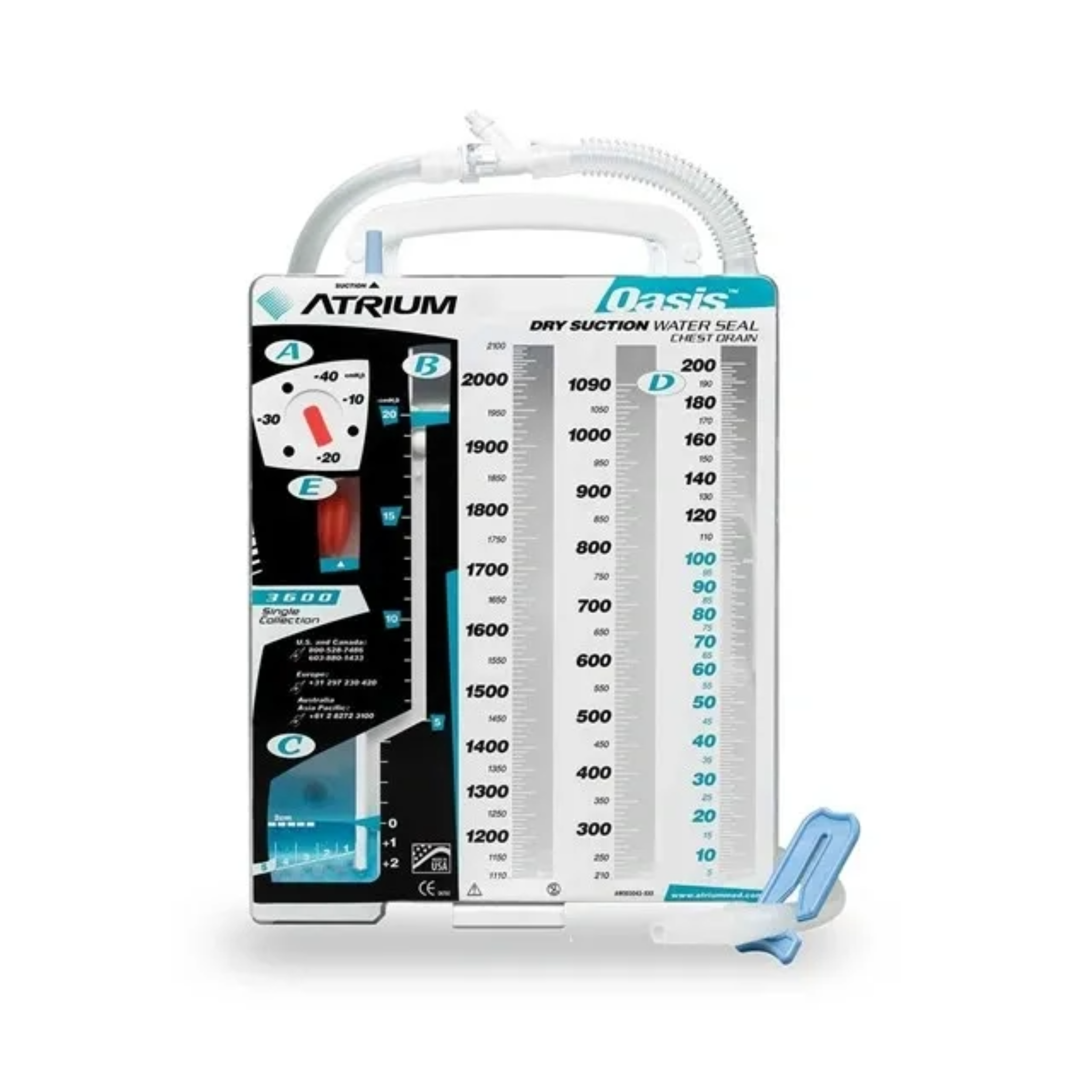 Atrium 3600-100 Oasis Dry Suction Water Seal Chest Drain – Ology Supplies