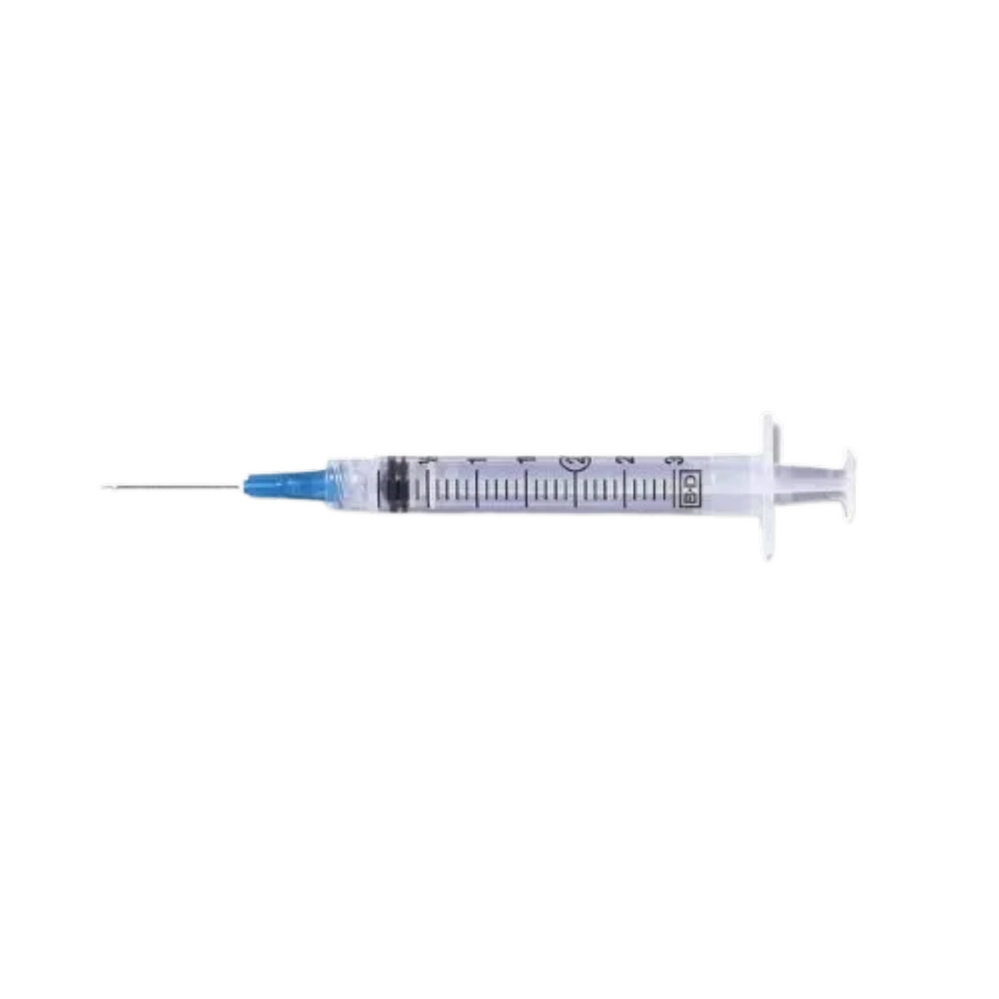 BD 309582 3-mL Luer-Lok Syringe with 25-G x 1 1/2-in Needle, Sterile, 12 CT