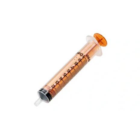 BD 305209 Oral Syringe with Tip Cap, Non-Sterile, 10 mL, Amber, 100 CT