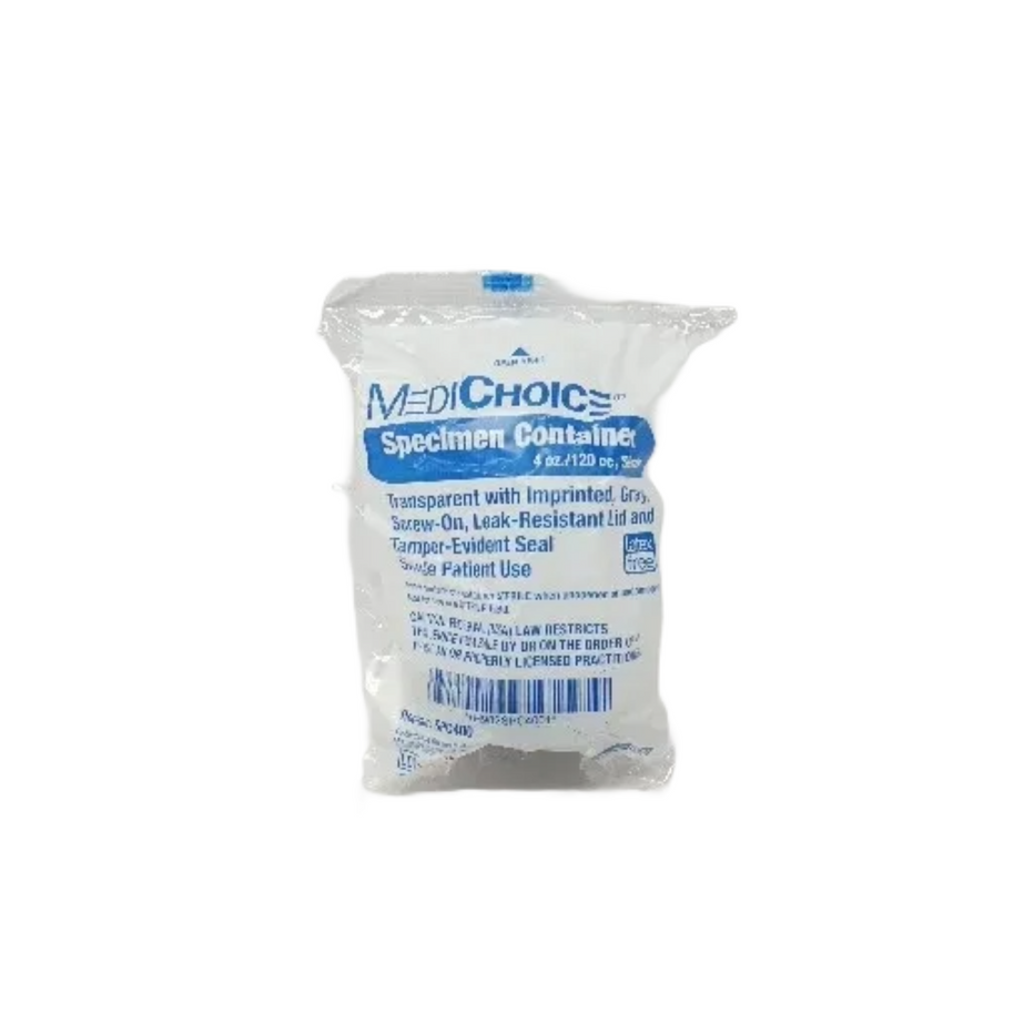 MediChoice SPC400 Transparent Specimen Container with Graduations, 4 oz, 100CT