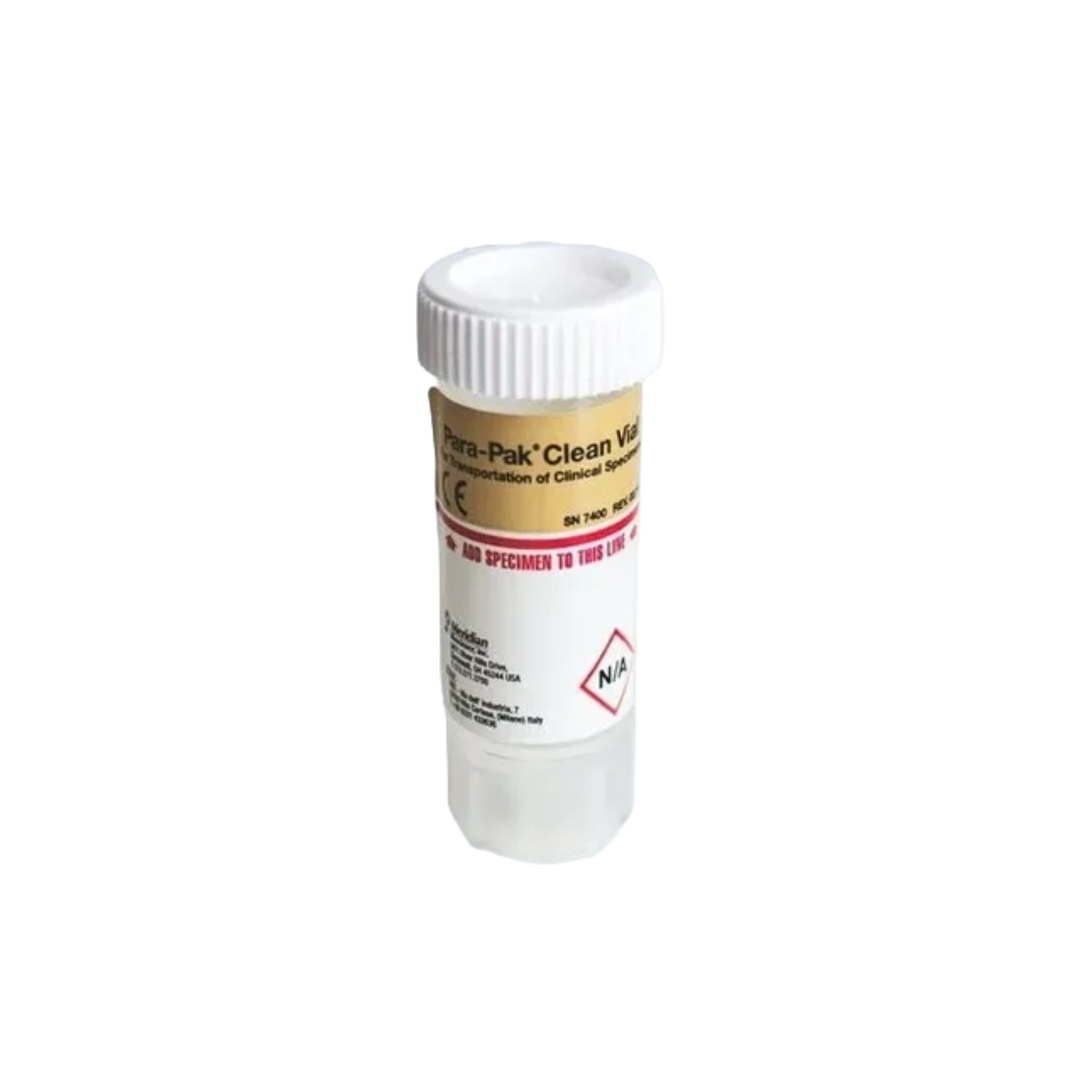 Stool Logistics Meridian 900312 Para-Pak Clean Vial Stool Transport, 120CT – Ology Supplies