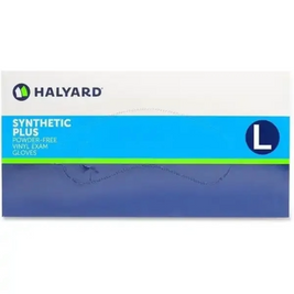 Halyard 55033-03 Synthetic Powder-Free Vinyl Exam Gloves, Large, 1000CT