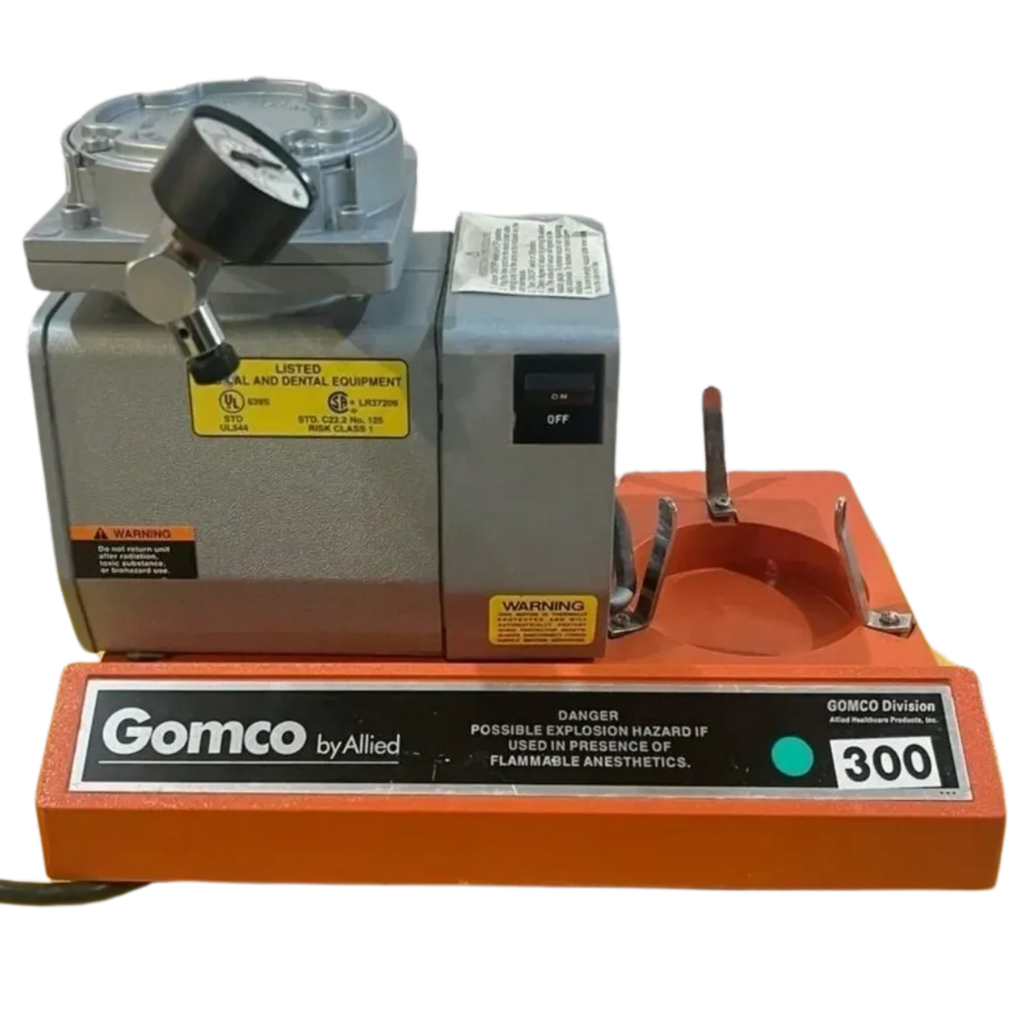 Gomco 300 Suction Machine, 12 x 9 x 13 in (Used)