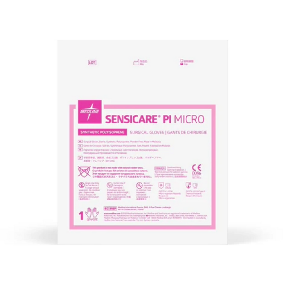 Medline SensiCare PI Micro Synthetic Polyisoprene Surgical Gloves – Size 5.5 (MSG9655)