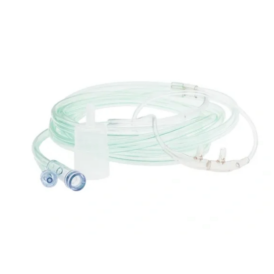 Curaplex Divided Nasal Cannula – Adult, 7ft Tubing, Male Luer Lock, 1 Count