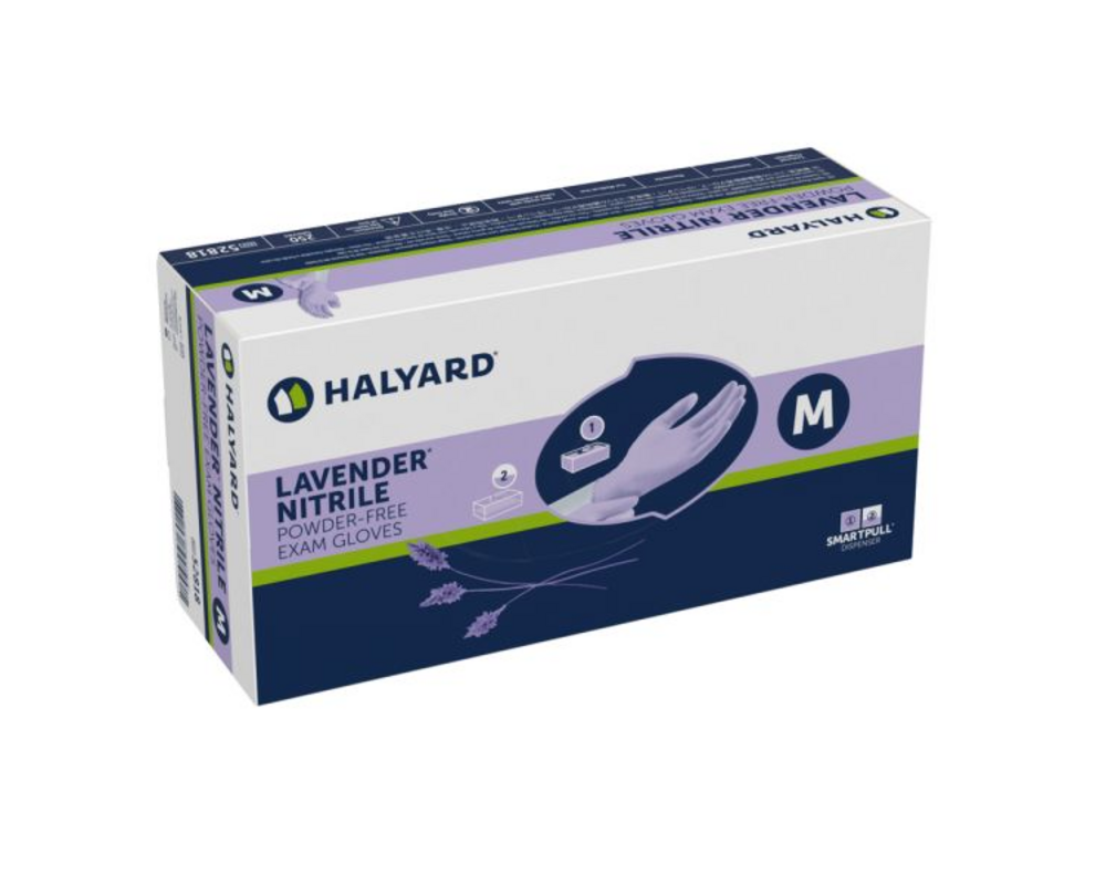Lavender Nitrile Powder-Free Exam Gloves (REF 52817) 2500CT